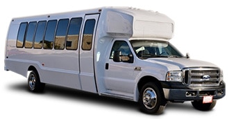 Minibuses from State Shuttle are ready for transportation service in New Jersey